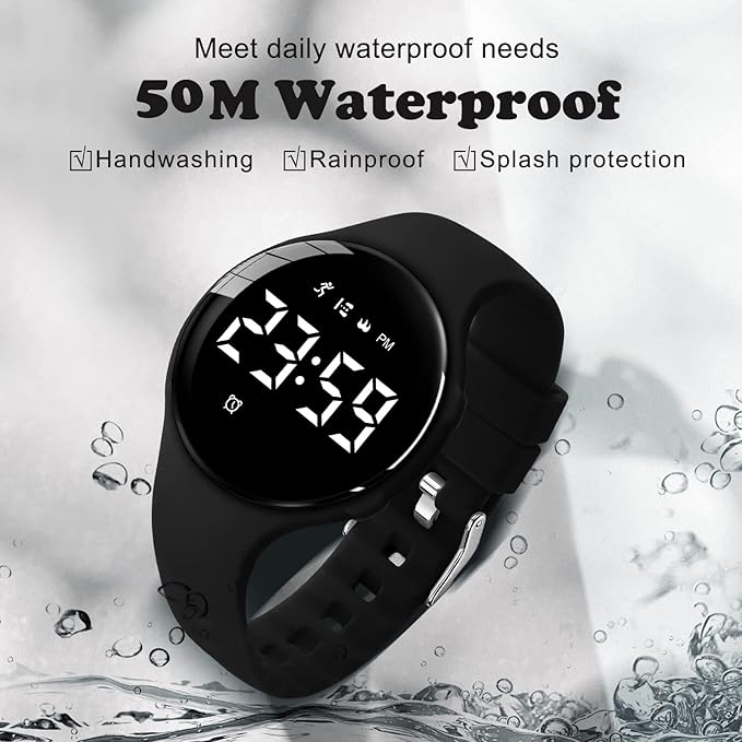 Kids Watches for Girls Boys Digital Sport Watch with Step Counter Pedometer Vibration Alarm Clock, No App Waterproof Fitness Tracker Kids Watch Boys Girls Teens Students Ages 5-16