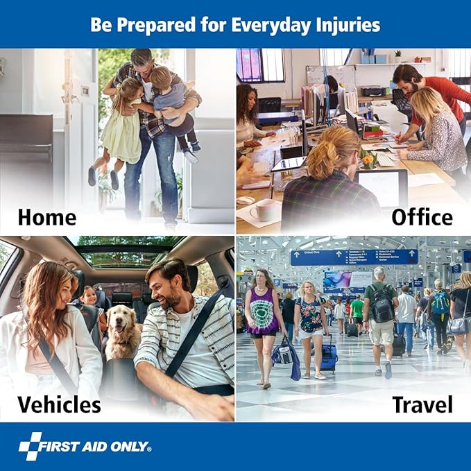 First Aid Only 313 Piece Home & Go Emergency First Aid Kit (91081)