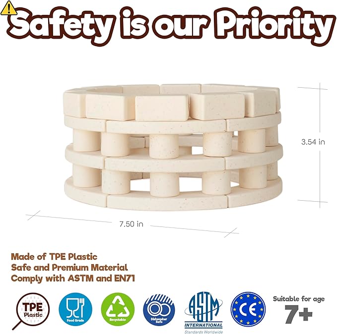 Taksa Toys Arch-Kid-Tech Roman Theater STEM Building Blocks Kit - 54-Piece Premium Educational Set for Kids Ages 7-10+ Years - Indoor Architectural Construction Games - Montessori Learning Toys