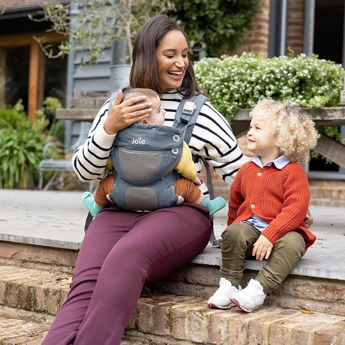 Joie Savvy Baby Carrier – Ergonomic, Adjustable Baby Carrier with 4 Carry Positions, Padded Shoulder Straps and Lumbar Support (Blackpepper)