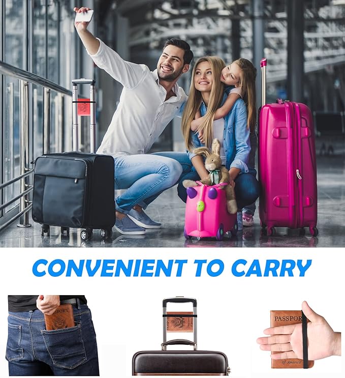 Passport Holder Cover Wallet Travel Essentials Leather Rfid Blocking Case Vacation Luggage Must Haves Travel Accessories for Men Women (116#Grey)