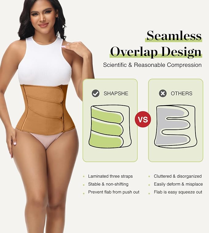 SHAPSHE Waist Trainer for Women Postpartum Recovery Wrap Waist Cincher Corset Shapewear Belly Band
