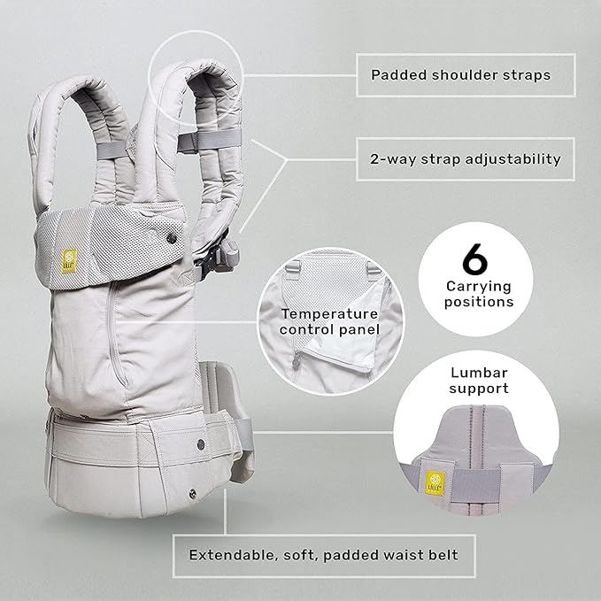 LÍLLÉbaby Complete All Seasons Ergonomic 6-in-1 Baby Carrier Newborn to Toddler - with Lumbar Support - for Children 7-45 Pounds - 360 Degree Baby Wearing - Inward & Outward Facing - Twilight Leopard