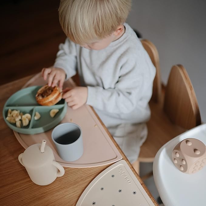 mushie Dinnerware Cups For Kids | Made in Denmark, Set of 2 (Powder Blue)