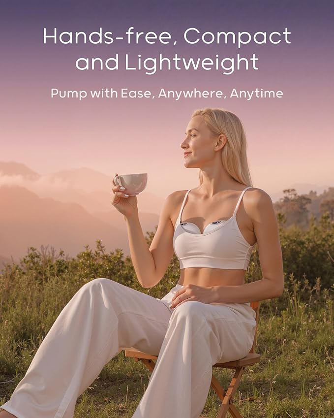 Nuliie Hands-Free Breast Pump, Wearable Breastfeeding Pump 4 Modes 9 Levels with 18/21/24MM Flange, Electric Breast Pump Portable, Replaced Pumping Accessories Included (Pink, 2 Packs)