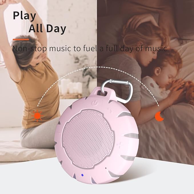 HEYSONG Waterproof Shower Bluetooth Speaker, Durable & Portable with Clear Sound, Ideal for Shower, Pool, Beach & Kayaking – Great Gift for Girls, Women