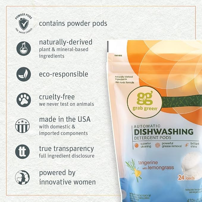 Tangerine Dishwasher Pods 24 LD