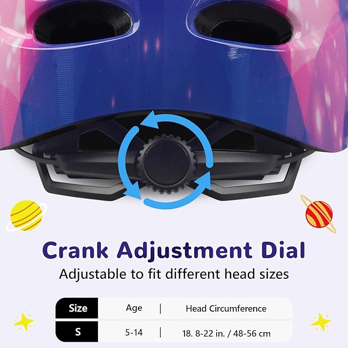Kids/Youth Bike Helmet for Boys Girls and Teens, Adjustable and Multi-Sport for Bicycle, Kick Scooter, Skateboard, Roller/Inline Skate