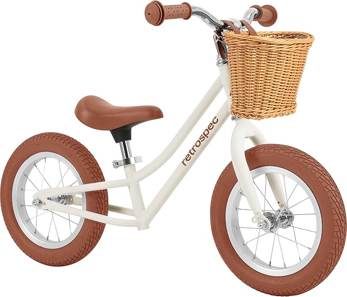 Retrospec Baby Beaumont Kids' Balance Bike for Toddlers, No Pedals, Cushioning Air Filled Tires for Boys and Girls Ages 18 Months - 3 Years, with Adjustable Seat Height