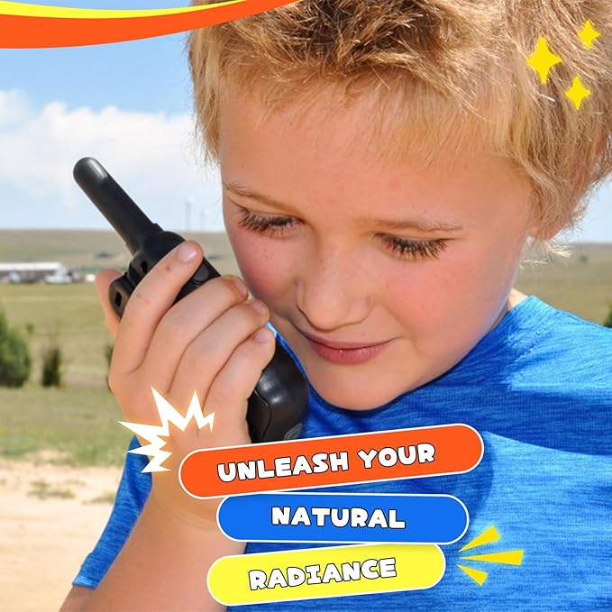 Wishouse Walkie Talkies Rechargeable for Kids Adults Long Range,Xmas Birthday Gift for Boys Girls 3 4 5 6 7 8 9 10 Year Old,Hiking Gear Camping Games Toys with Flashlight,VOX,Easy to Use 3 Pack