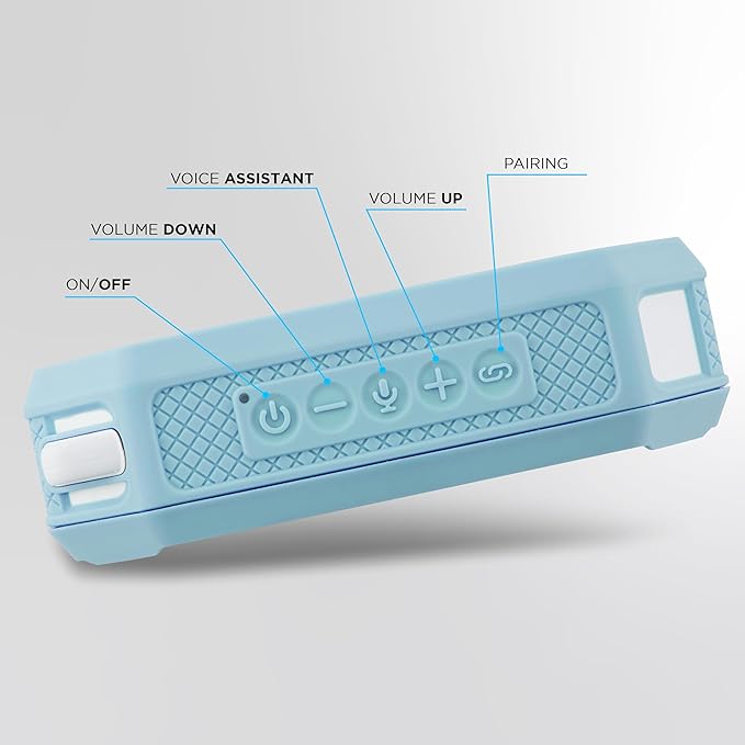 Altec Lansing Portable Bluetooth Speaker HYDRAMINI 2.0, IP67 Waterproof, Portable, 12h Playtime, Wireless Pairing, USB-C Quick Charge, Magnetic Bluetooth Speaker, Voice Assistant Integration