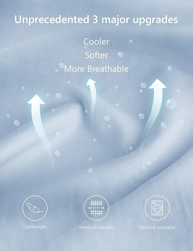 Meiz Pregnancy Pillow, Cooling Pregnancy Pillows for Sleeping, Maternity Pillow for Pregnant Women, Pregnancy Body Pillow with Cooling Jersey Cotton Cover, Blue