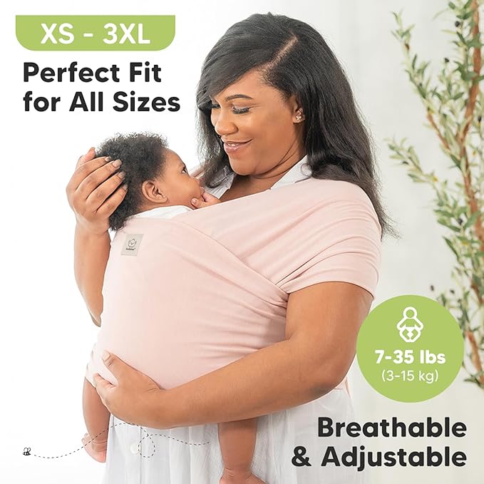 KeaBabies Baby Wrap Carrier - All in 1 Original Baby Carrier Newborn to Toddler Sling, Easy to Wear, Hands Free Bonding, Lightweight, Breathable Infant Wraps (Warm Hearth)