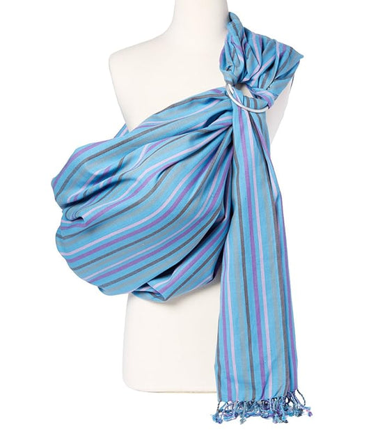 Hip Baby Wrap Ring Sling Baby Carrier for Infants and Toddlers - Beautiful, 100% Soft Cotton Baby Wraps Carrier for Babies 8-35 lbs - Perfect Baby Shower Gifts Moms and Dads - Nursing Cover (Ocean)