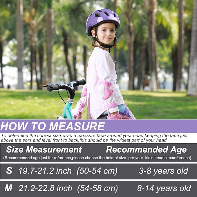 Kids Bike Helmet,2 Sizes Adjustable for Youth Child Boys & Girls Ages 3-5-8-14,Ventilation and Multi-Sport for Bicycle Scooter Skate