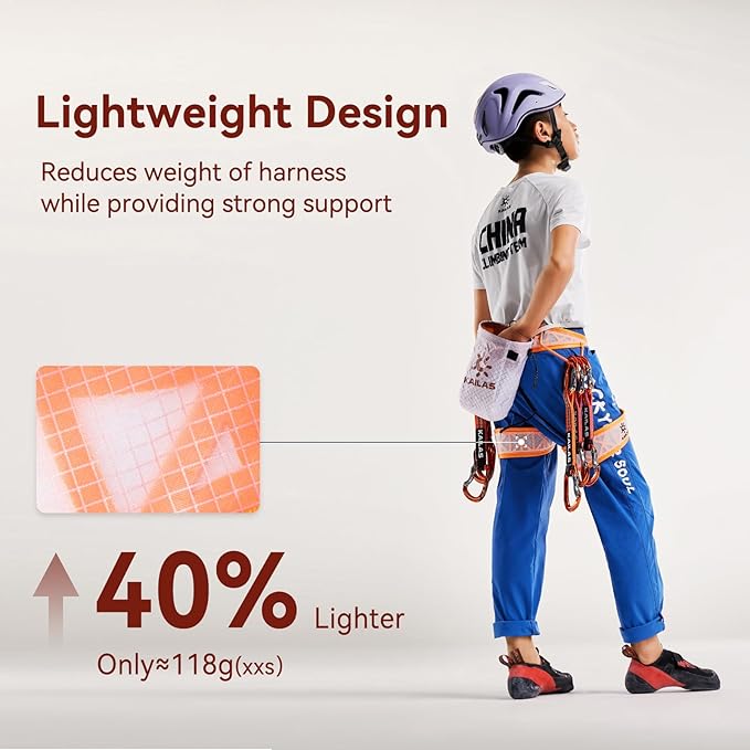 KAILAS Kids Rock Climbing Harness Child Safety Belt Climbing Gear Adjustable Lightweight Indoor Gyms Beginners Youth