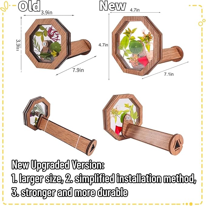 Natural DIY Kaleidoscope Kit, New Wooden Magic Rotating Kaleidoscope Making Set for Nature Lovers, Best Gift, Outdoor Classic Handmade Education Toys(1 Pc)