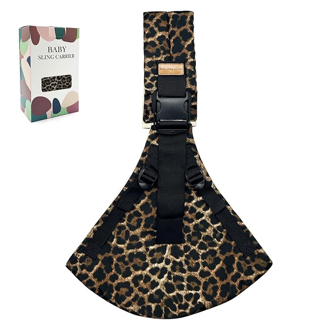 Baby Sling Carrier 2025 Baby Carrier Newborn to Toddler Sling Lightweight Baby Carrier Sling with Adjustable Straps Toddler Carrier Baby Wrap Sling for 10-30 lbs (Brown Leopard)