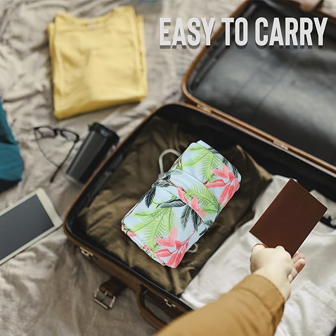 2pcs Cloth Diaper Wet Dry Bags, Waterproof Reusable Wet Bag with 2 Zipper Pockets & Handle, Washable Laundry Bags for Baby Adult Clothes Travel Beach Pool Daycare Yoga Gym Exercise Swimsuits,