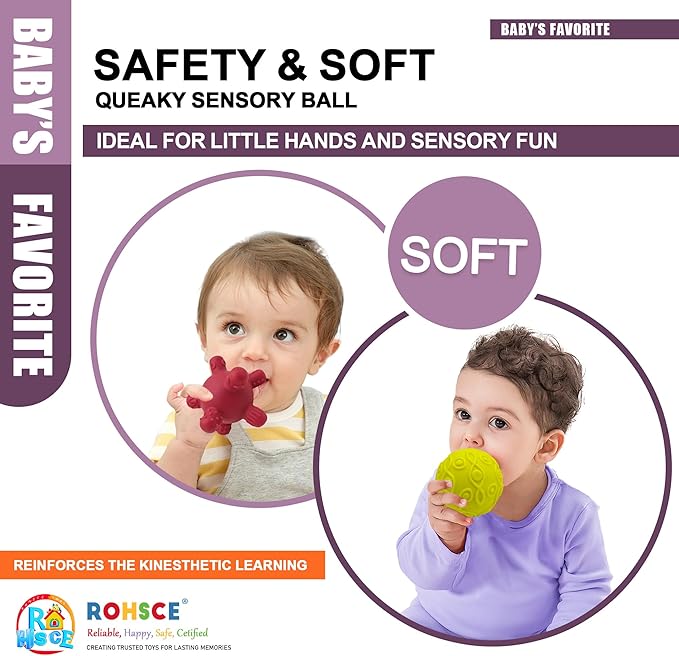 Sensory Balls for Toddlers 1-3, Montessori Toys for Babies 6-12 Months, Easter Baby Toys, Sensory Balls for Easter Basket, BPA Free Teething Gift, Toddler Bath Toys with Multi Textured