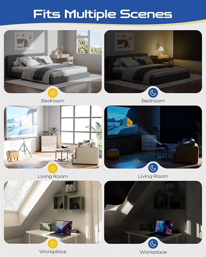 27" W x 84" L 100% Portable Blackout Curtains, Total Darkness No-Drill Black Out Window Cover,Temporary Blackout Shades with Hook & Loop Tape, for Bedroom, Nursery, Dorm, Travel (Black)