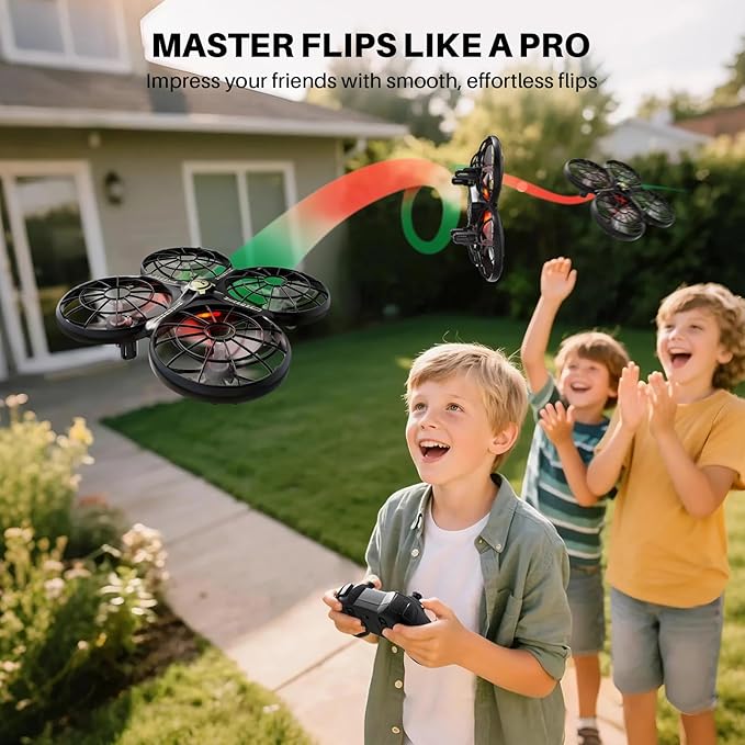 SYMA Drone for Kids 8-12 with Automatic Obstacle Avoidance, 20 Mins Flight Time(2 Batteries), One-Key 360°Flips and Altitude Hold, Safe Flying Toys for Boys and Girls