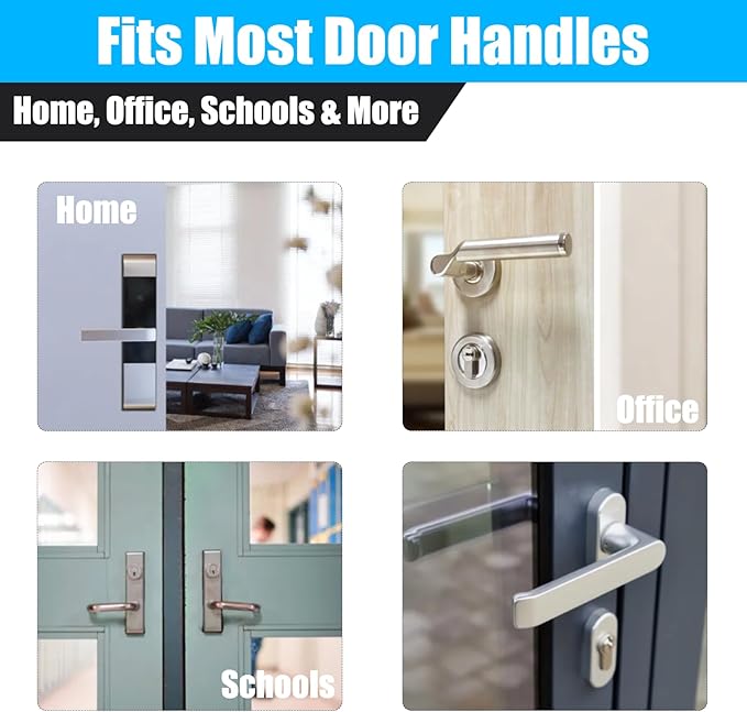 5PCS Door Handle Covers - Anti-Scald & Anti-Freeze Knob Protectors, Elastic Neoprene Rubber Cushion for Hot/Cold Handles, Universal Fit for Home/Office/School Doors