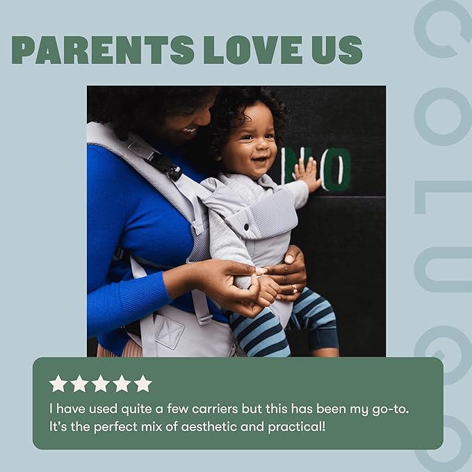 Colugo Baby Carrier - Baby Carrier Newborn to Toddler, Toddler Carrier, Adjustable, Lightweight, Breathable Carrier for Newborn to 33 Pounds (Black)