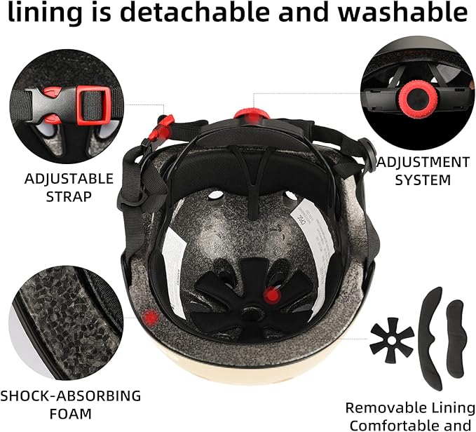 Kids Bike Helmet,Toddler Skateboard Helmets for Ages 2-3-5-8-14 Years Boys Girls，Adjustable Multi-Sport Bicycle Skateboarding Football Roller Skating Scooter Rollerblade Balance Bike Helmet