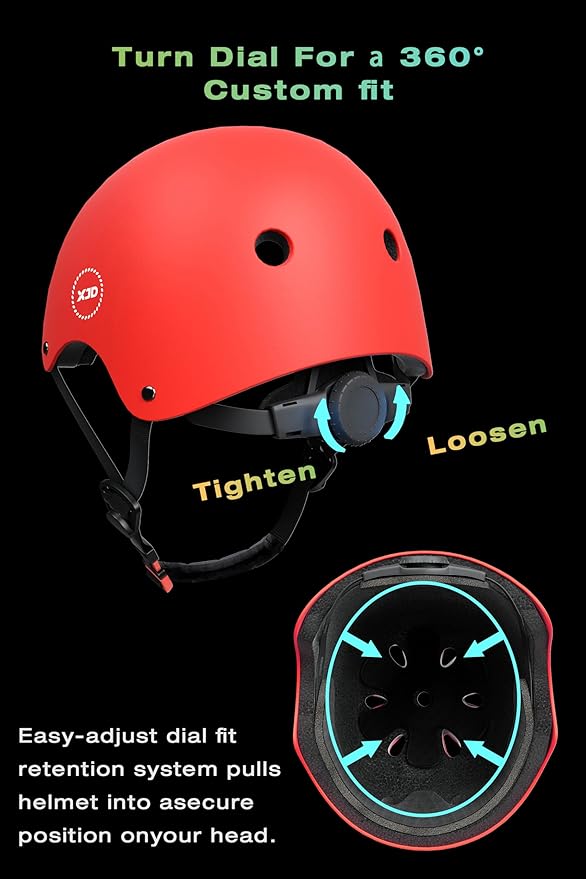 XJD Kids Bike Helmet,Multi-Sport Protective Gear Set for 3-5-8-14 Years Boys Girls with Knee and Elbow Pads Wrist Guards fit Roller Skates,Cycling,Skateboarding,Skating Scooter