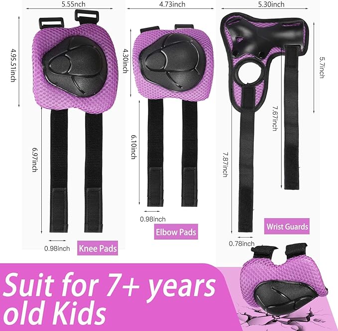 Kids Bike Helmet Set Adjustable Helmet for Ages 3-15 Kids Toddler Boys Girls Youth, Multi-Sport Bicycle Skateboarding Football Rollerskating Scooter Rollerblade Balance Bike Helmets