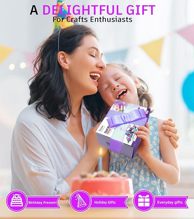 Gionlion Clay Beads Bracelet Making Kit, Pack 2 Boxes Preppy Letter Spacer Beads and Charms Kit for Friendship Jewelry Making, Arts and Crafts Gifts for Girls Ages 8-12