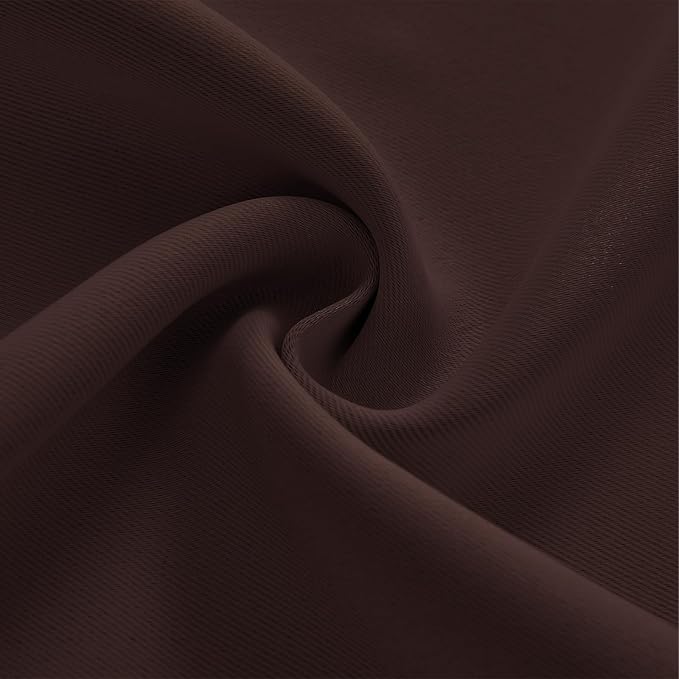 Joydeco Custom Blackout Curtains for Bedroom, 1 Panel Room Darkening Curtains & Drapes for Living Room Window Rod Pocket Back Tab (Custom Size,Chocolate)