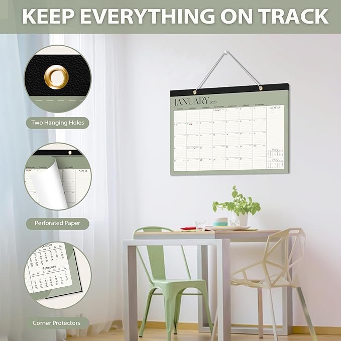 2026 Desk Calendar, Large Desktop/Wall Monthly Calendar (Jan. 2026 - Jun. 2027) 17'' x 12'' School Year Desk Planner for Teacher Family Office Supplies