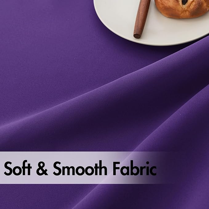 ANRODUO Back Tab Blackout Curtains for Bedroom Living Room, Rod Pocket Pinch Pleated Thermal Insulated Room Darkening Curtains 90 Inches Long 2 Panels, Purple, 42 x 90 Inch