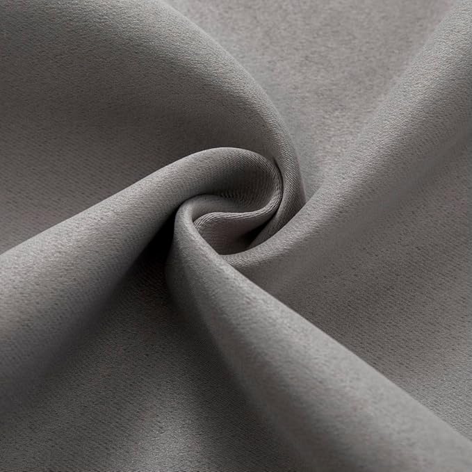 Joydeco Blackout Curtains 84 Inch Length 2 Panels Set, Thermal Insulated Black Out Curtains for Bedroom, Room Darkening Drapes for Living Room Window (W52 x L84 Inch, Light Grey)