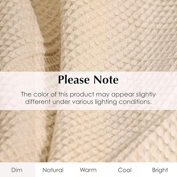 Salt Earth GOTS Certified 100% Organic Cotton Throw Blanket, 55" X 60" Waffle Blankets & Throws for Bed, Throw Blanket for Couch, Modern & Cozy Blanket, All Season, Comfy & Soft Blankets (Parchment)