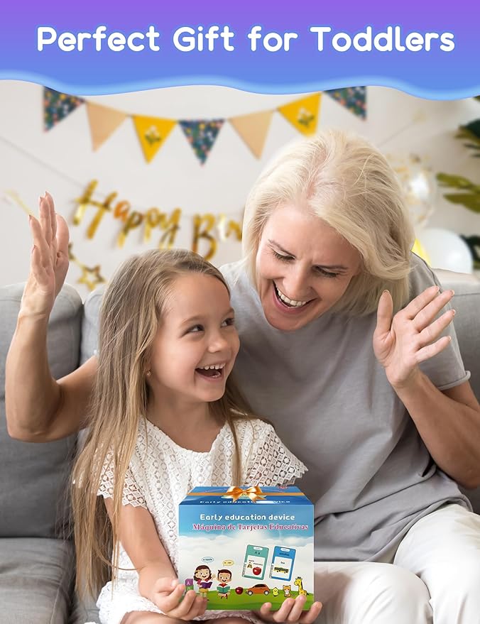 German and English Talking Flash Cards for Toddlers, 510 Sight Words Bilingual Learning Toys for Children, Autism Pocket Speech Therapy Toys, Deutsch Vocabulary Educational Flashcards