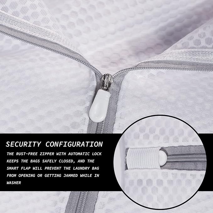 Extra Large Honeycomb Mesh Laundry Bag125gsm Net Fabric Durable and Reusable Delicate Wash Bag,Travel Organization Bag for Lingerie,Clothes,Jeans,Bath Towel,Sock (3 Large)