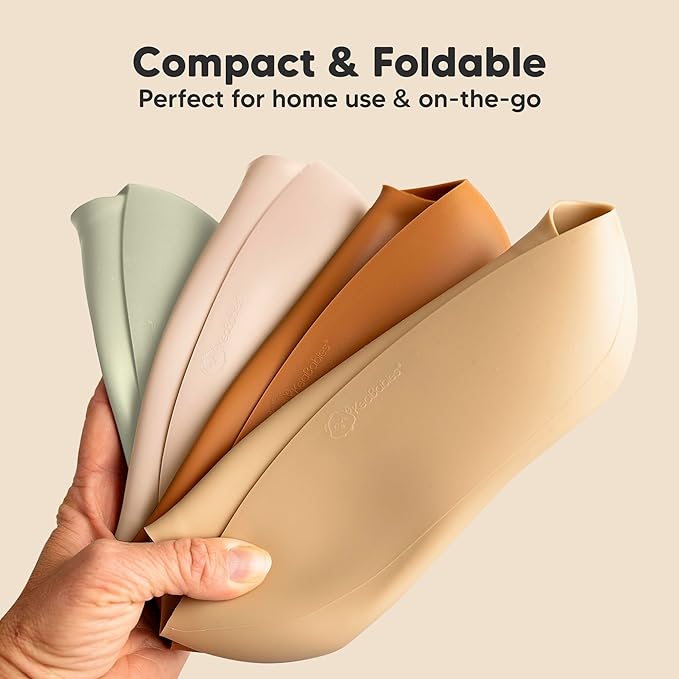 KeaBabies 2-Pack Silicone Baby Bibs for Eating - Sturdy Food-Grade Silicone Bibs for Babies Girl, Boy, Large Food Catcher, Clean & Put On Easily, Waterproof Toddler Feeding Essentials (Macaron)