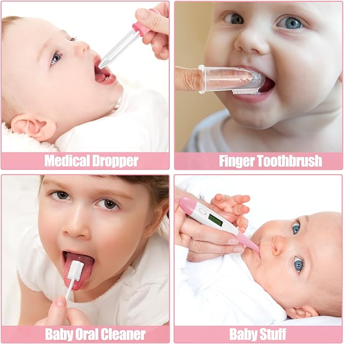 Baby Healthcare and Grooming Kit for Newborn Kids, 24PCS Upgraded Safety Baby Care Kit, Newborn Nursery Health Care Set, Baby Care Products