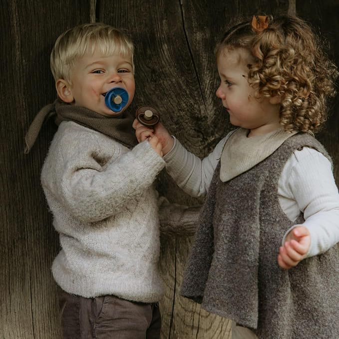 FRIGG Natural Rubber Baby Pacifier 6-Pack Endless Sea | Made in Denmark | BPA-Free (6-18 Months)