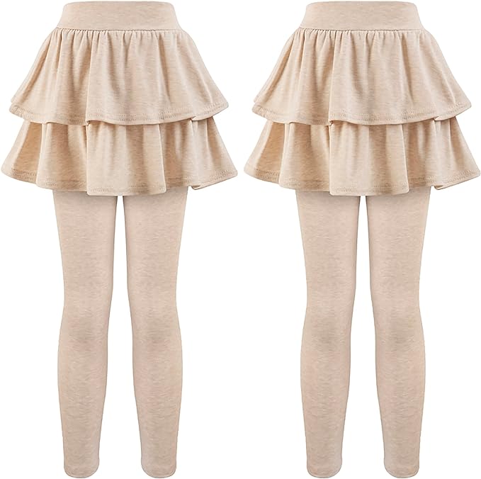 Girls School Uniform Pants Leggings with Skirts Stretch Warm Jegging 4-12 Years