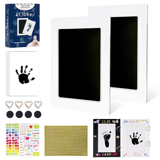 Inkless Baby Hand and Footprint Kit,Clean Touch Ink Pad for Baby Footprint Kit,No Mess Dog Paw Print Kit,DIY Footprint Ink for Baby Keepsake Gifts for Boys and Girls