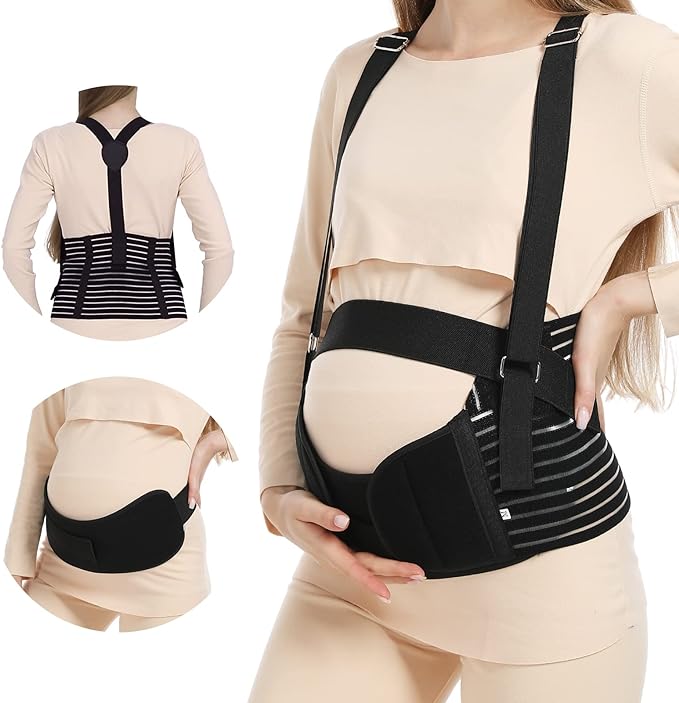 Belly Bands For Pregnant Women - Maternity Belt Pregnancy Support - Breathable Abdominal Binder, Back Support, Multiple Sizes And Colors For All Stages Of Pregnancy & Postpartum