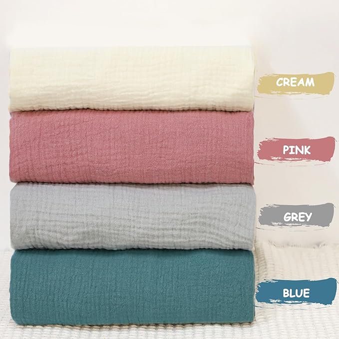 Hooyax Baby Lounger Cover 2 Pack - 100% Muslin Cotton Newborn Lounger Pillow Covers Only, Soft Breathable Infant Lounger Cover with Reinforced Stitching, Fits Most Standard Baby Loungers (Grey Cream)