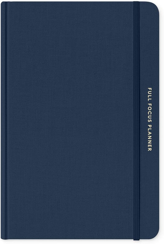 Full Focus Navy Linen Planner by Michael Hyatt - The #1 Daily Planner to Increase Focus, Eliminate Overwhelm, and Achieve Your Biggest Goals - Hardcover