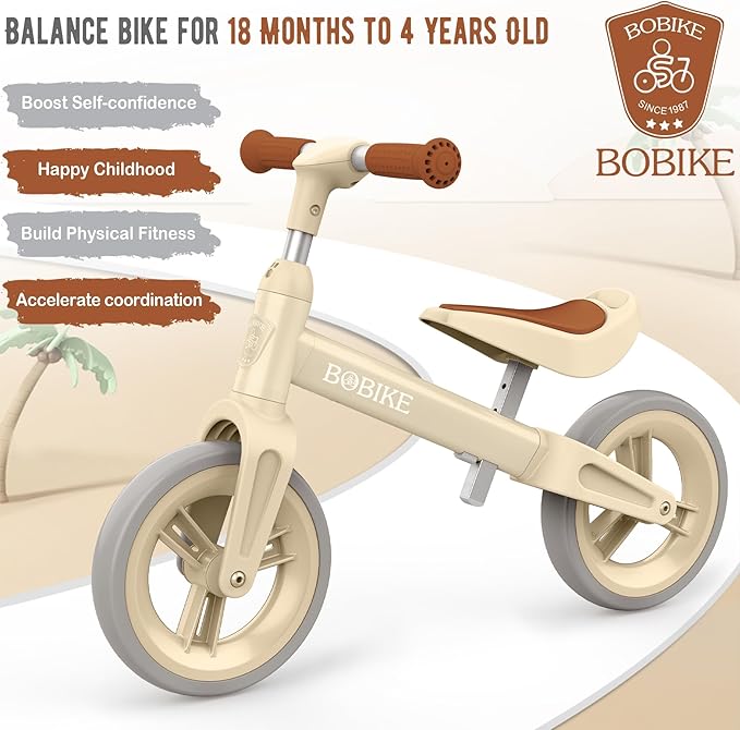 Toddler Balance Bike Toys for 1 to 4 Year Old Girls Boys Adjustable Seat and Handlebar No-Pedal Training Bike Best Gifts for Kids