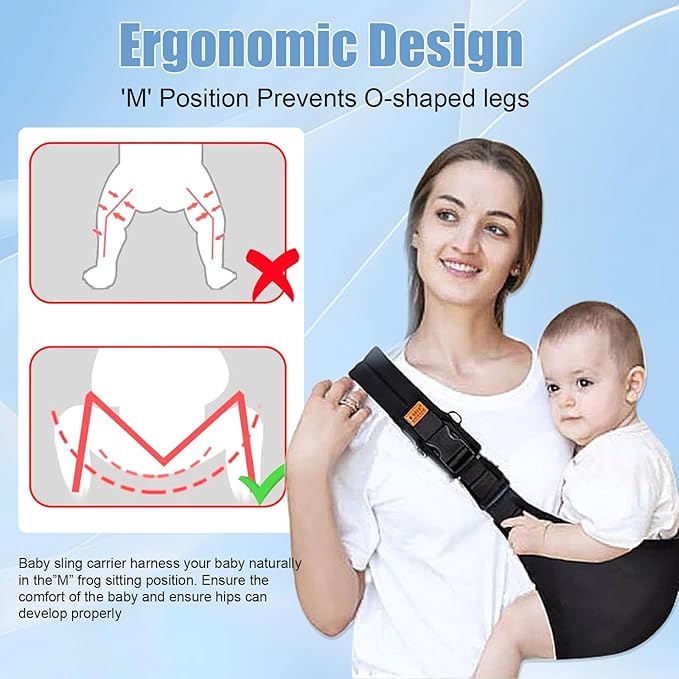 Baby Sling Carrier 2025 Baby Carrier Newborn to Toddler Sling Lightweight Baby Carrier Sling with Adjustable Straps Toddler Carrier Baby Wrap Sling for 10-30 lbs (Brown Leopard)