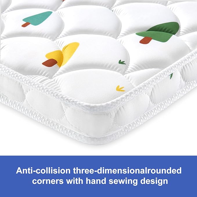 Baby Bassinet Mattress 32 x 18 inches- Firm Support and Comfort Premium Foam,Noiseless and Odorless,Hypoallergenic Small Crib Mattress, Fits Moses Basket, Dual Sided with Soft Breathable Fabric